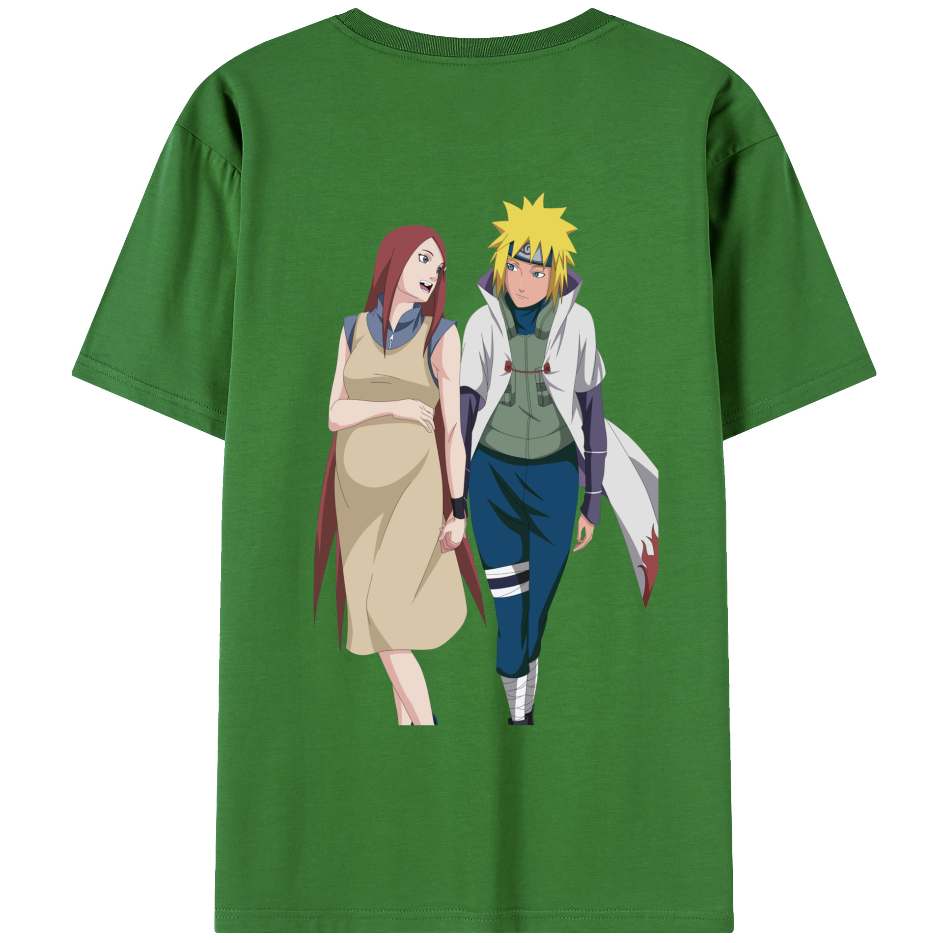 （画像用） NARUTO -ナルト- 波風 ミナト Namikaze Minato レディース半袖Tシャツ(バックプリント)